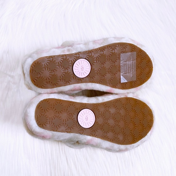 UGG Oh Yeah Panther Print Slide Sandal Slippers In White - Picture 7 of 8